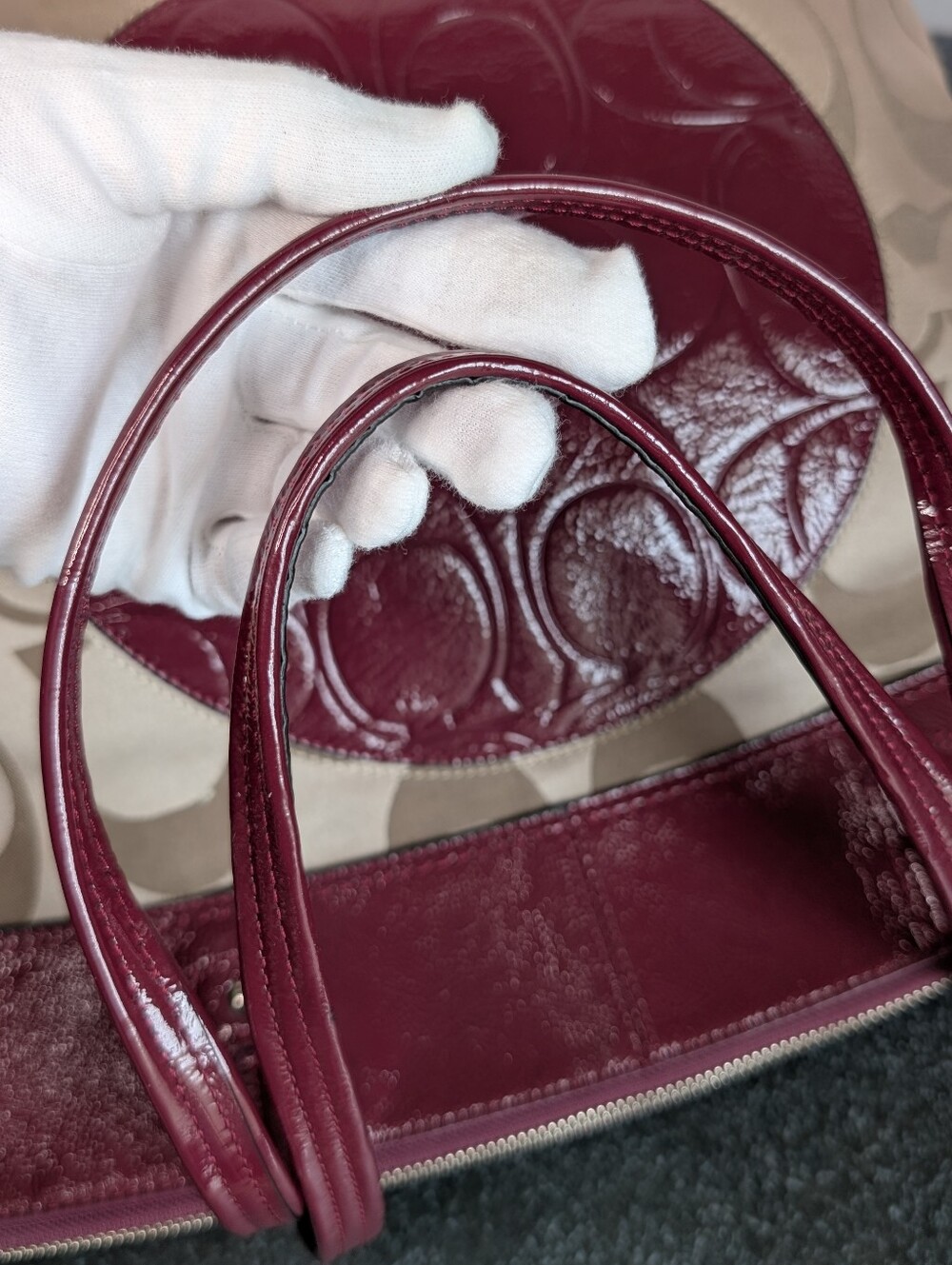 Coach Laura Signature Tote F18335 -Berry - Picture 11 of 14